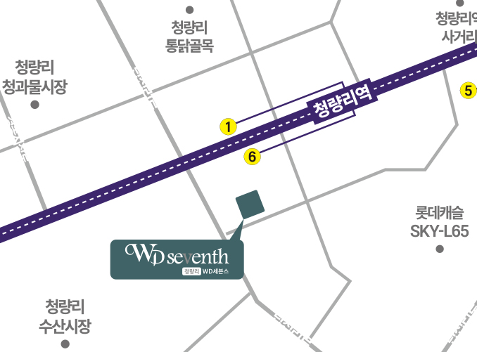청량리 WD세븐스 현장 약도